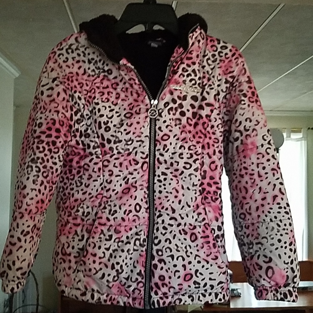 Pink leopard print jacket